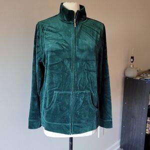 Exertek Women's Forest Green Teddy Jacket Cotton Blend Size L